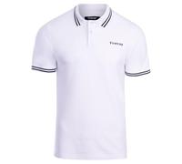 Firetrap Mens Luxury Polo Shirt Collared Soft Cotton Button Up T Shirt Plain Summer Top Short Sleeved White XL