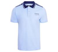 Firetrap Mens Luxury Polo Shirt Collared Soft Cotton Button Up T Shirt Plain Summer Top Short Sleeved Ice Blue S