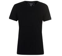 Firetrap Mens Path T Shirt Short Sleeves V Neckline Top Casual Clothing New Black M