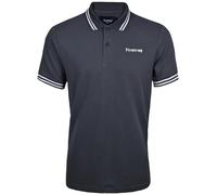 Firetrap Mens Polo Shirt Cotton Polos Tshirt Short Sleeve Summer Ribbed Tipping Collar Tshirts Top Charcoal XXL