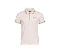 Firetrap Mens Polo Shirt Cotton Polos Tshirt Short Sleeve Summer Ribbed Tipping Collar Tshirts Top Ecru - Quest M