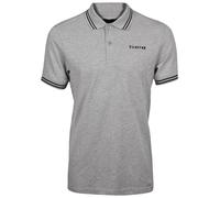 Firetrap Mens Polo Shirt Cotton Polos Tshirt Short Sleeve Summer Ribbed Tipping Collar Tshirts Top Grey Marl M