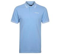 Firetrap Mens Polo Shirt Cotton Polos Tshirt Short Sleeve Summer Ribbed Tipping Collar Tshirts Top Sky XL