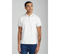 Firetrap Men's Regular Fit Cotton Ottoman Zip Polo in Ecru | Size: Large Firetrap Ecru L