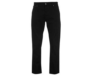 Firetrap Mens Rom Jeans Casual Cotton Trousers Pants Slightly Distressed Look Black Wash 30W S