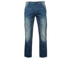 Firetrap Mens Rom Jeans Casual Cotton Trousers Pants Slightly Distressed Look Light Wash 34W S