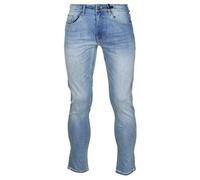 Firetrap Mens Skinny Jeans Tonal Stitching Denim Trousers Casual Pants Bottoms Bleach Wash 32 L30