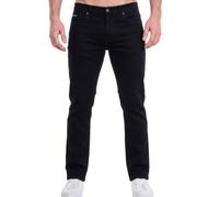Firetrap Men's Slim Fit Stretch Denim Jeans - Classic 5-Pocket Designer Pants Black