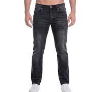Firetrap Men's Slim Fit Stretch Denim Jeans - Classic 5-Pocket Designer Pants Dark Grey