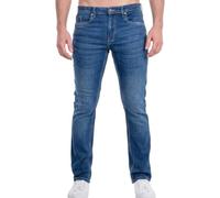Firetrap Men's Slim Fit Stretch Denim Jeans - Classic 5-Pocket Designer Pants Dark Wash