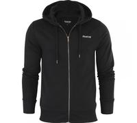 Firetrap Original Mens Designer Classic Full Zip Thru Hoodie Hooded Sweatshirt Jacket Jumper Deep Black S