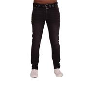 Firetrap Original Mens Designer Slim Fit Straight LegDenim Jeans Zip Fly Fastening Classic 5 Pocket Jean Black 38W / 30L