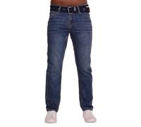 Firetrap Original Mens Designer Slim Fit Straight LegDenim Jeans Zip Fly Fastening Classic 5 Pocket Jean Stone Wash 36W / 32L
