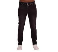 Firetrap Original Mens Designer Slim Fit Straight LegDenim Jeans Zip Fly Fastening Classic 5 Pocket Jean Black 38W / 34L