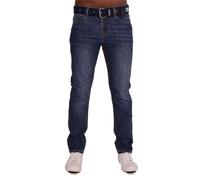 Firetrap Original Mens Designer Slim Fit Straight LegDenim Jeans Zip Fly Fastening Classic 5 Pocket Jean Dark Wash 30W / 32L
