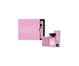 Firetrap Women's Her Eau de Toilette Spray 50ml Body Wash 100ml, Scented Candle 160g in White