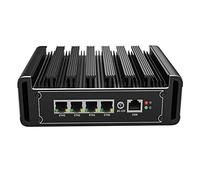 Firewall Appliance Mini PC, 11th Gen Intel i5 1135G7 Mini Router, 4xIntel I225 2.5G 2xDDR4 NVMe 1xHDMI2.0 1xDP1.4 AES-NI, Fanless Firewall PC, 4GB DDR4 RAM, 128GB SSD
