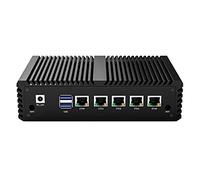 Firewall Micro Appliance, Intel Celeron N5105 Mini Router, 5 x Intel 2.5GbE I225 I226 LAN, AES-NI, VGA HD 2 x COM SIM Slot, Fanless Firewall PC, 16GB DDR4 RAM, 128GB SSD