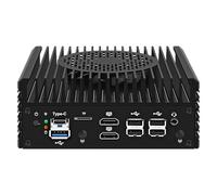 Firewall Mini PC 2x10G SFP+ Ports,Intel Alder Lake i3-N305(8C/8T,up to 3.8GHz) 2X i226-V 2.5GbE Mini Soft Router,SODIMM DDR5+M.2 NVMe SSD/2HDMI/USB2.0/USB3.2Gen1/Type-C Mini Desktop Computer