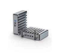 Firewall Router 2.5Gbe Mini PC N100 Fanless PC with 4 x i225 Nics, 16GB DDR5 RAM 512GB SSD 1TB HDD Home Firewall, HD, DP, USB, Dual Band Wifi, SIM-slot, AES-NI, RTC, WatchDog, VESA, Metal Case