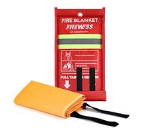 FIREWESS Emergency Fire Blanket, 1Pack Silicone Flame Retardant Fire Blankets Emergency for Home, Kitchen, Car, Office, Grill, 39.4X 39.4inch Fire Extinguisher Blanket