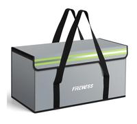 FIREWESS Large Fireproof Safe Bag, 60 x 30 x 30 cm Fireproof Document Bag, Large Capacity Waterproof Storage Bag with Reflective Strips, Firesafe Box for File,Cash,Passport,Keys