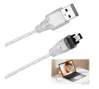 Firewire to USB Adapter Cable IEEE 1394 4 Pin to USB 2.0 Male Firewire Cable Converter iLink thunderbolt Adapter Cord Compatible with Sony DCR-TRV75E DV Mini DV D8 Digital Video Cameras,1.5M