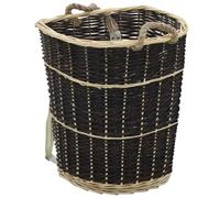 Firewood Backpack Brown Natural Willow 57x51x69 cm Rustic Wicker Log Carrier Bag