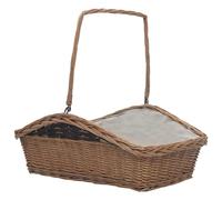 Firewood Basket Brown Willow 61.5x46.5x58cm Rustic Handle Wicker LargeDurable XL