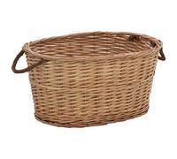 vidaXL Firewood Basket With Carrying Handles 58x42x29 cm Natural Willow, Brown