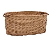 Firewood Basket with Carrying Handles 78x54x34cm Natural Willow vidaXL