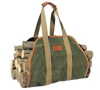 Firewood Carrier - INNO Stage Firewood Bag Heavy Duty Waxed Canvas Log Carrier Tote for Firewood, Large Fire Wood Sling Carrier with Handles for Easy Transport Carrying and Wood Stove Accessories