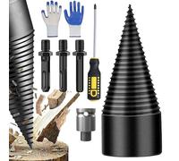 Firewood Drill Bit Set, Firewood Drill Bit Wood Splitter, Fire-wood Log Splitter Dri-ll Bit, Wood Splitt-er for Logs, Woods Splitt-er Drill Bits, for Electric Hammer, Impact D-rill (1 Set 50mm)