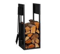 Firewood holder set Metal Wood Rack durable compact firewood storage set