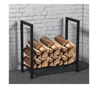 Firewood Holder, Sturdy Wrought Iron Log Rack for Indoor and Outdoor Fireplace, Garden, Terrace Wood Storage Solution