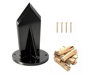 Firewood Kindling Splitter, Base Mounted Log Splitter Wedge Heavy Duty Wood Splitting Timber Mounted Axe Chisel