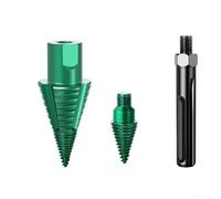Firewood Log Splitter Drill Set, Log Wood Splitter Drill, Removable Splitting Wood Cone Drill Set Screw Cones Splitter(with connector)