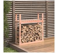 Firewood Rack 110x35x108.5 cm Natural Solid Pinewood Log Storage Organizer