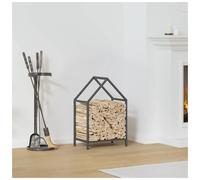Firewood Rack Cold-rolled steel Fireplace Log Holder Wood Storage vidaXL