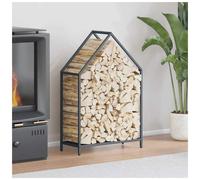Firewood Rack Anthracite 60x25x90cm Cold-Rolled Steel Sturdy Indoor Log Storage