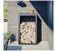 Firewood Rack Anthracite Steel 100x40x60 cm Outdoor Log Holder Elevated Durable