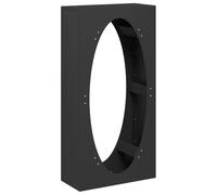 Firewood Rack Black Cold-Rolled Steel 50 x 23 x 100 cm, Robust Firewood Rack for Wood Storage in the Living Room, Space-Saving and Modern for Garden and Patio