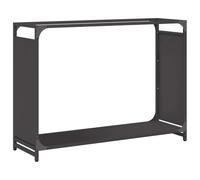 Firewood Rack Black Cold-Rolled Steel 90 x 28 x 65 cm Firewood Rack with Large Capacity for Wood Storage in the Living Room, Garden, Patio, Modern and Space-saving