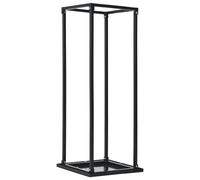 Firewood Rack Black Steel 37x37x113 cm Tall Log Holder Indoor Outdoor Sturdy XL