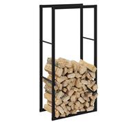 (55 x 30 x 116 cm) vidaXL Firewood Rack Fireplace Log Store Firewood Log Rack Holder Black Steel