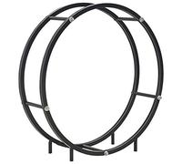 Firewood Rack Black Steel 70 x 20 x 70 cm Compact Space Saving for Firewood and Firewood Storage in the Living Room, Garden, Patio, Robust and Modern