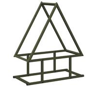 vidaXL Firewood Rack Olive Green 50x25x60 cm Cold-rolled steel