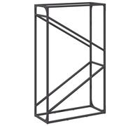 vidaXL Firewood Rack - Fireplace Log Holder Cold-rolled Steel Wood Storage 60x25x100 cm White