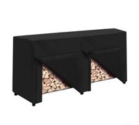 Firewood Rack Cover, 2 Sizes Heavy Duty Waterproof Log Storage Shelter with Vents & Carry Bag for Outdoor Patio Garden Winter Protection(L)