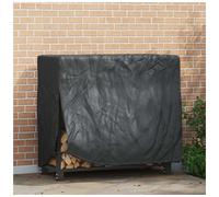 Firewood Rack Cover Black Waterproof Heavy-Duty Fabric 61x122x106cm Carrier Bag